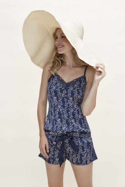 Charliechoe Women Shortama Sleeveless blauw Xxl -