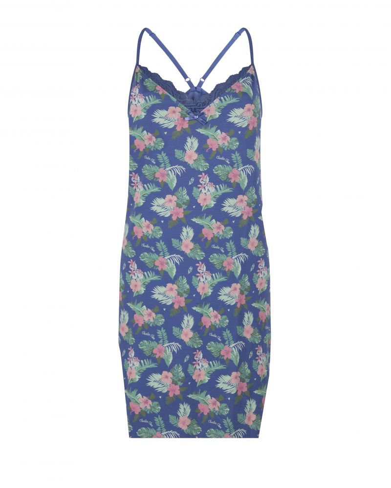 Charliechoe Women Slipdress blauw L -