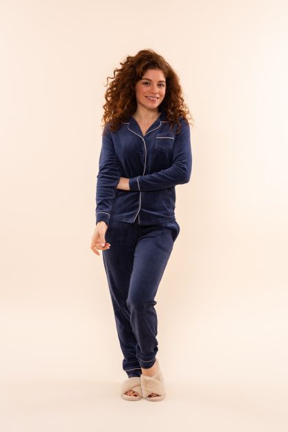 Charliechoe Women velours set blauw Xl -