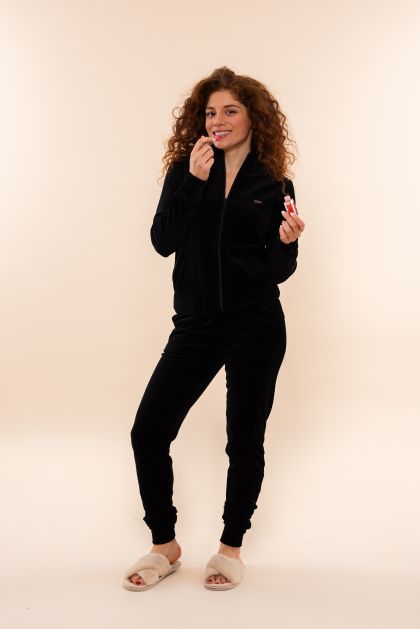 Charliechoe Women velours set zwart L -