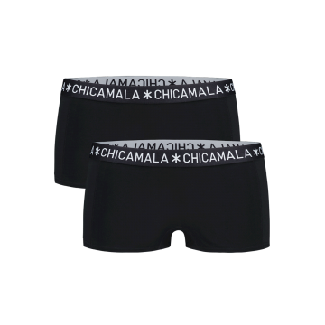 Chicamala Women 2-pack Boxershort solid zwart Xl -