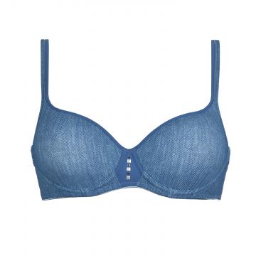 Voorgevormde BH Collage Jeans blauw