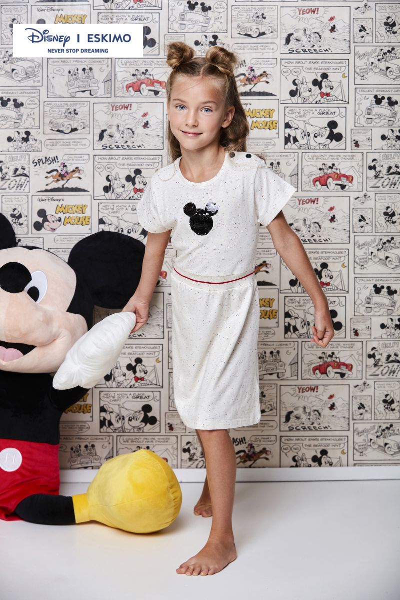 Disney Nachthemd sequins mickey champagne 92 -