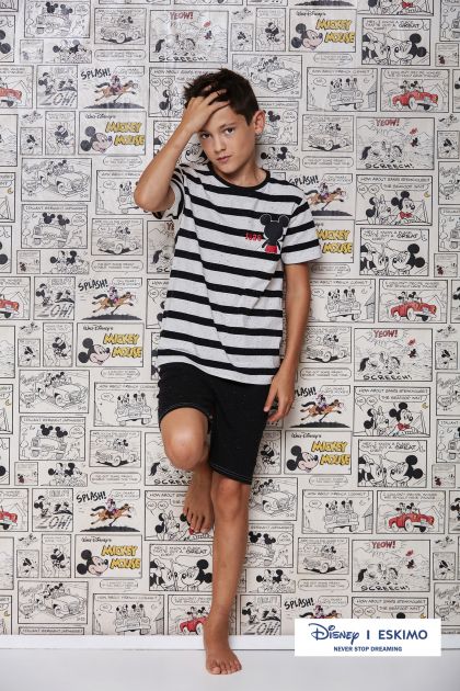 Disney Pyjama stripe mickey zwart 152 -