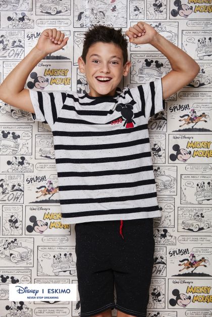 Disney Pyjama stripe mickey zwart 152 -