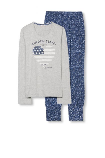 Esprit Pyjama Carley grijs 40 -