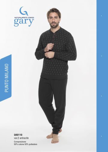 Gary Dunne fleece pyjama grijs 54 -
