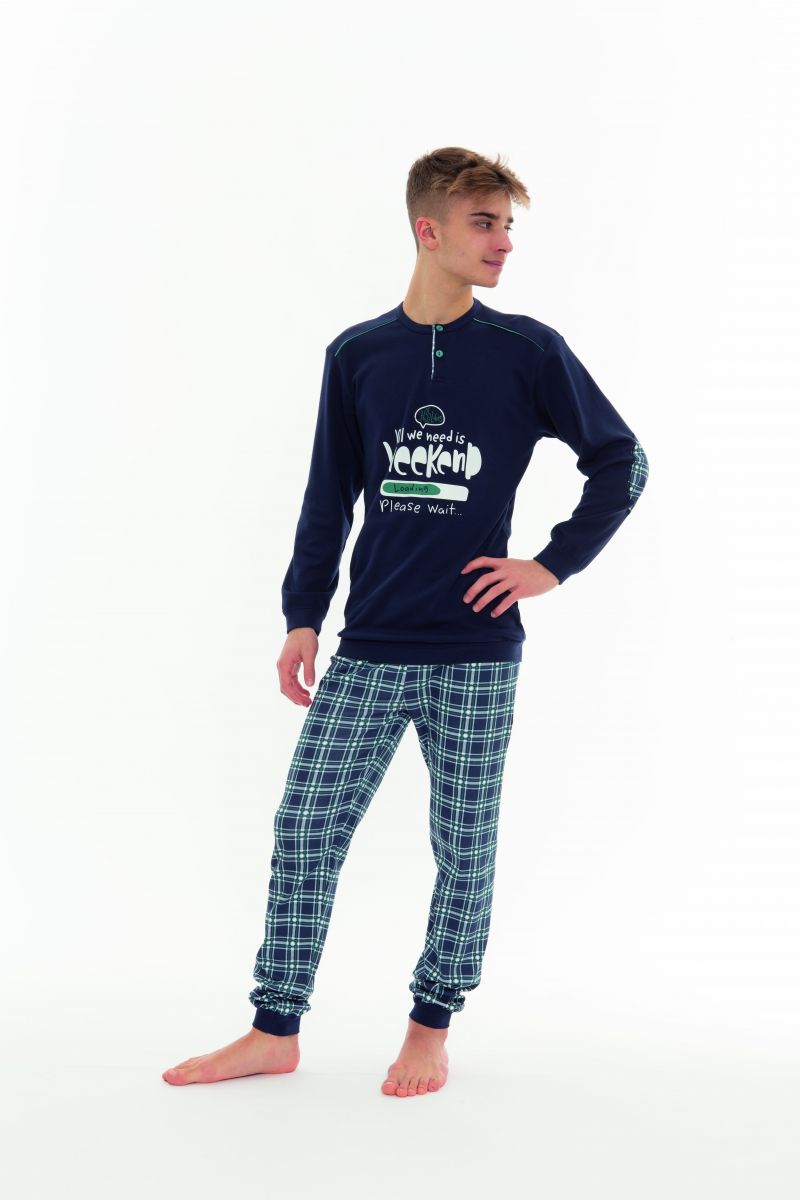 Gary Pyjama blauw 176 -