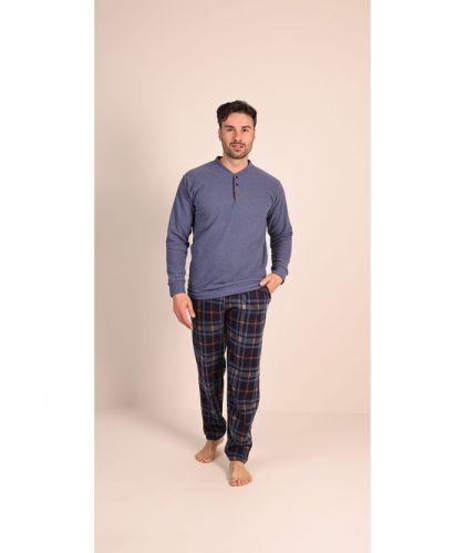 Gary Pyjama fleece blauw 52 -