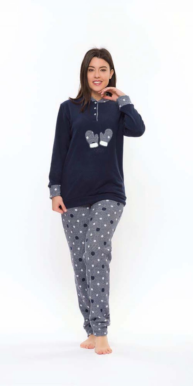 Gary Pyjama Fleece blauw Xxl -