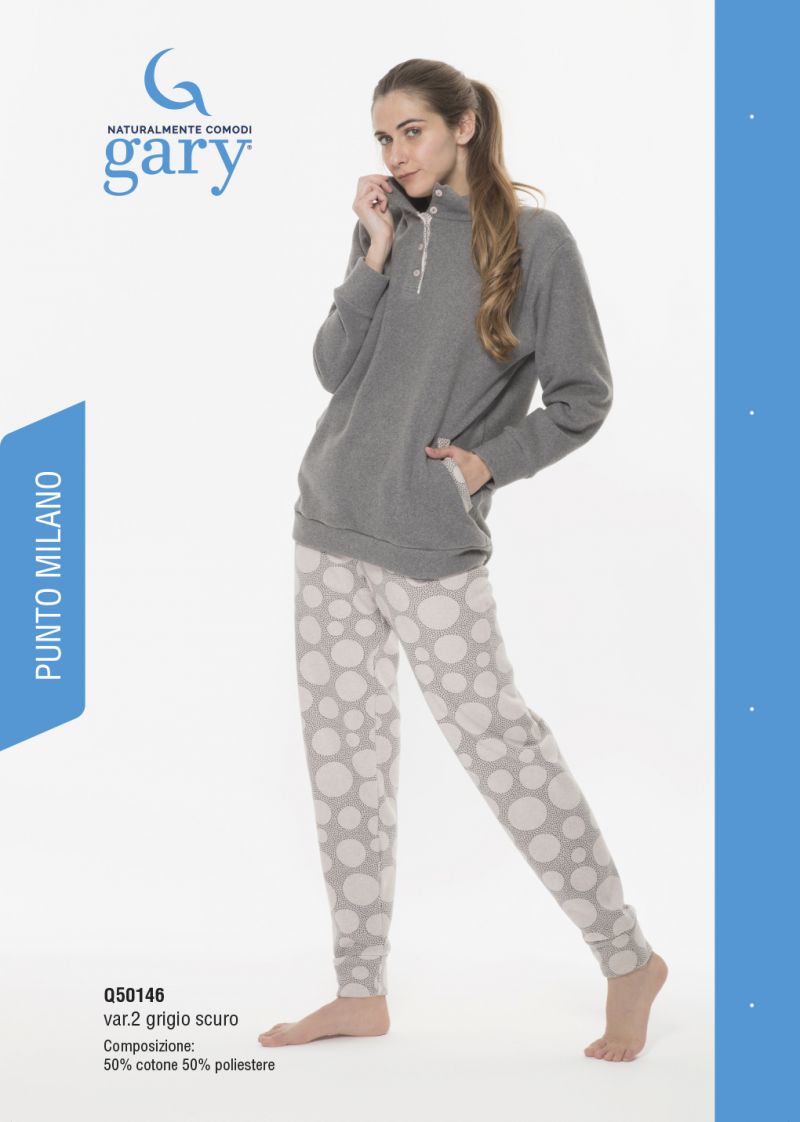 Gary Pyjama Fleece grijs Xxl -