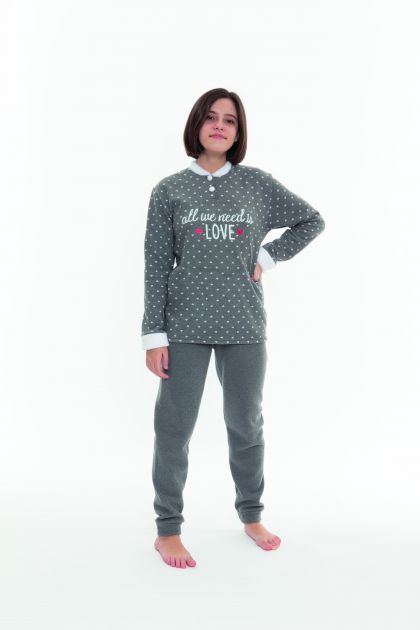 Gary Pyjama grijs 176 -