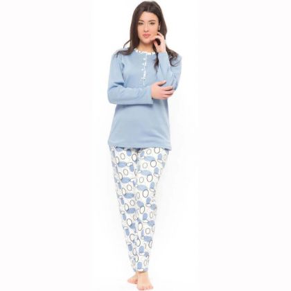 Gary Pyjama katoen interlock blauw Xxl -