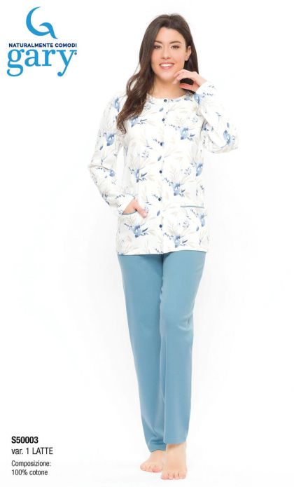 Gary Pyjama katoen interlock champagne Xxl -