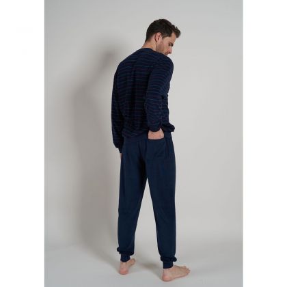 GÖtzburg Badstof heren pyjama blauw 58 -