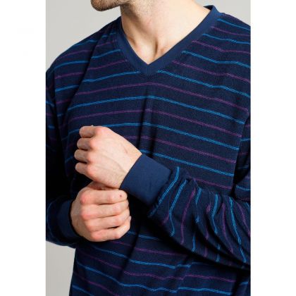 GÖtzburg Badstof heren pyjama blauw 58 -