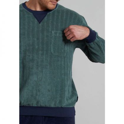 GÖtzburg Badstof pyjama O-neck groen 50 -