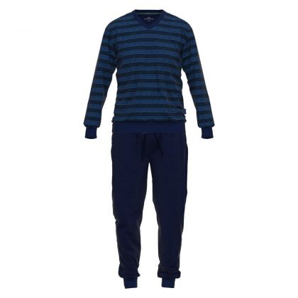 GÖtzburg Badstof pyjama V-neck blauw 54 -