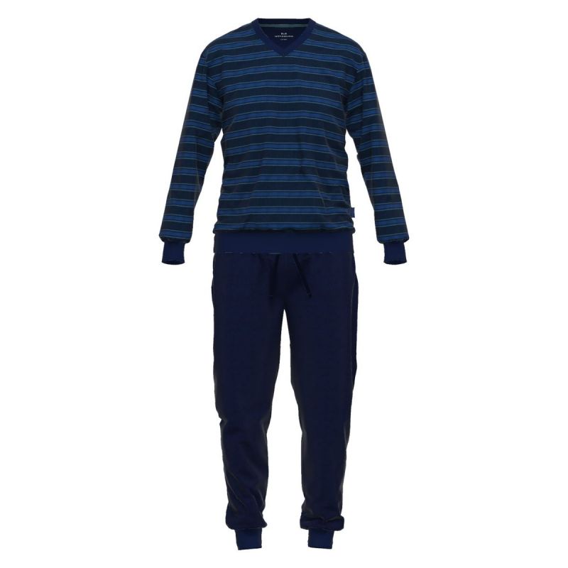 GÖtzburg Badstof pyjama V-neck blauw 54 -