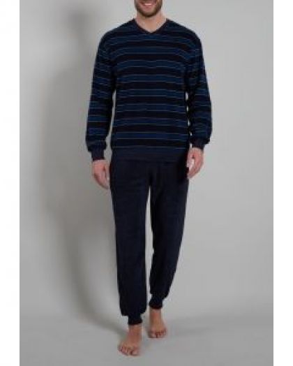 GÖtzburg Badstof pyjama V-neck blauw 54 -