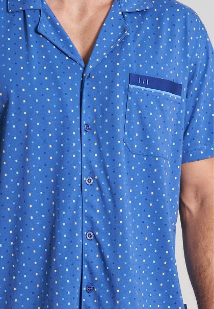 GÖtzburg Doorknoop pyjama blauw S -