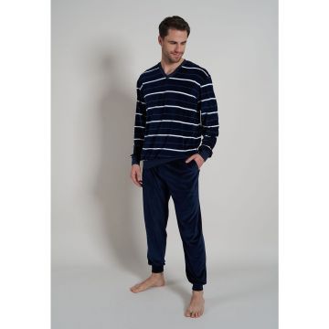 GÖtzburg Velours heren pyjama blauw 58 -