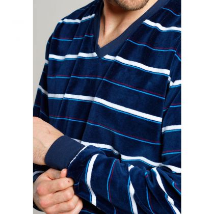 GÖtzburg Velours heren pyjama blauw 58 -