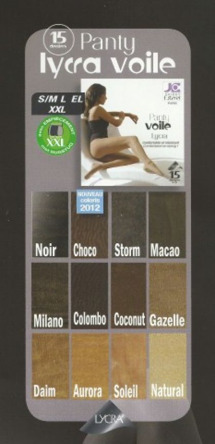 Jacques Esterel Panty Lycra Voile 15 Den Natural huidskleur Xxl