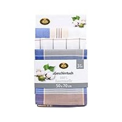 Lasa Home Keukenhanddoek 50/70 cm  3 stuks blauw U -