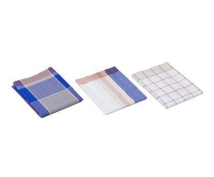 Lasa Home Keukenhanddoek 50/70 cm  3 stuks blauw U -