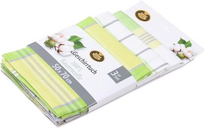Lasa Home Keukenhanddoek 50/70 cm  3 stuks groen U -