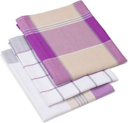Lasa Home Keukenhanddoek 50/70 cm  3 stuks paars U -