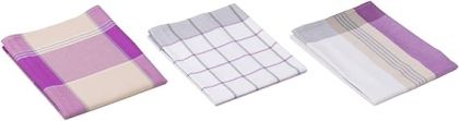 Lasa Home Keukenhanddoek 50/70 cm  3 stuks paars U -