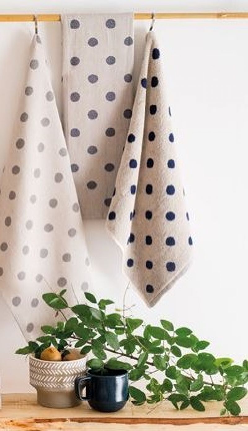 Lasa Home Keukenhanddoek 50x70 4 stuks grijs U -