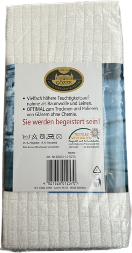 Lasa Home Poetsdoek Microfibre 50x70 3 stuks champagne U -