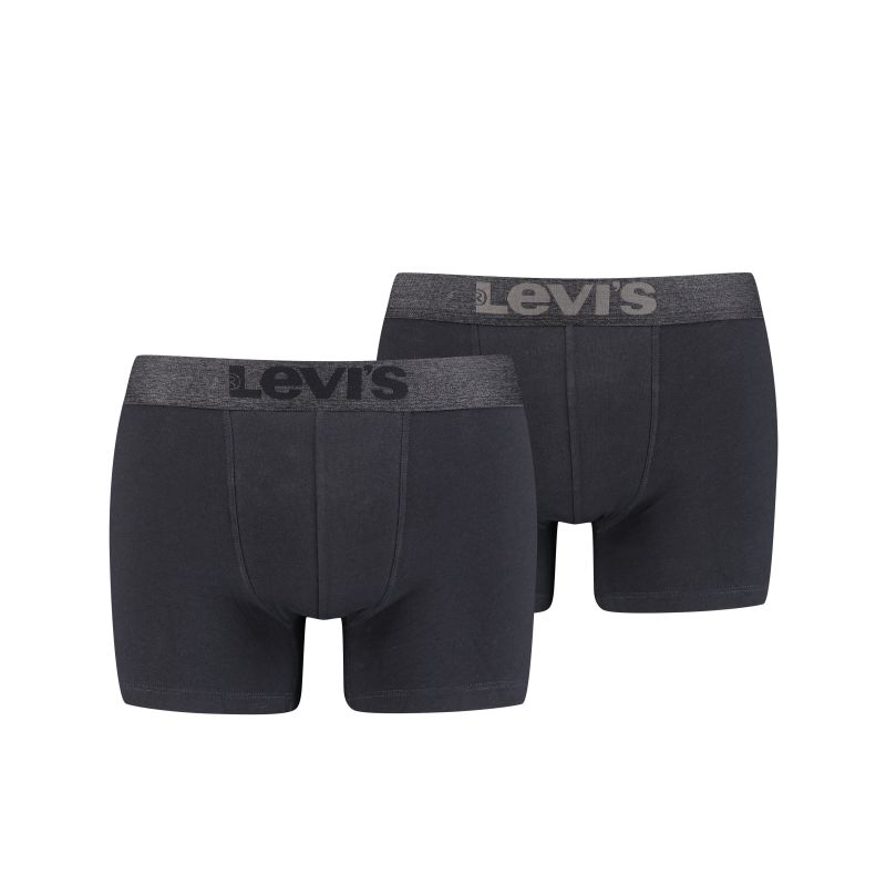 Levis HEREN BOXERSHORT ORGANIC 2pack zwart L -