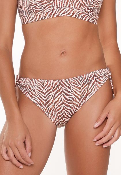 Linga Dore Bikini Strikbroekje Zebra print bruin 40 -