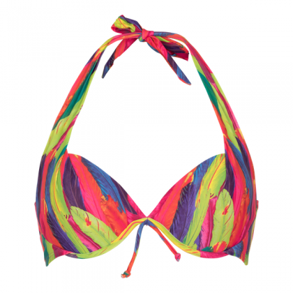 Linga Dore Halterneck BH Rainbow fuchsia 36 B