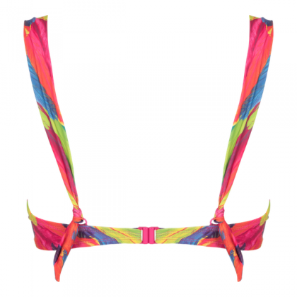 Linga Dore Halterneck BH Rainbow fuchsia 36 B