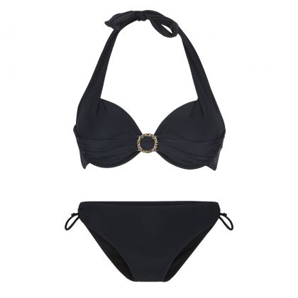 Linga Dore Halternek voorgevormd Bikini set zwart 36 B