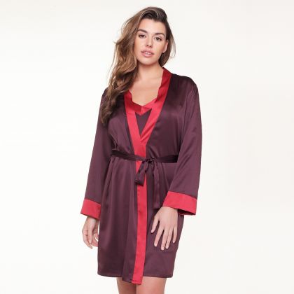 Linga Dore Kimono bordeaux L -