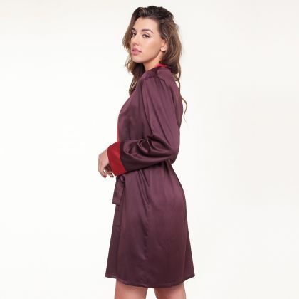 Linga Dore Kimono bordeaux L -