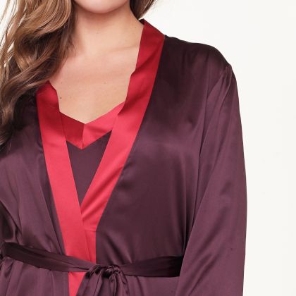 Linga Dore Kimono bordeaux L -