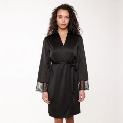 Linga Dore Kimono zwart S -