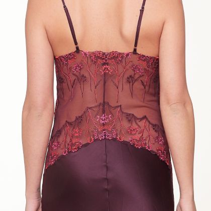 Linga Dore Lange jurk bordeaux L -