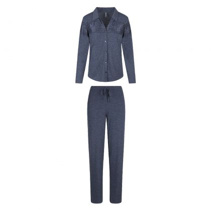 Linga Dore Pyjama set doorknoop grijs 3xl -