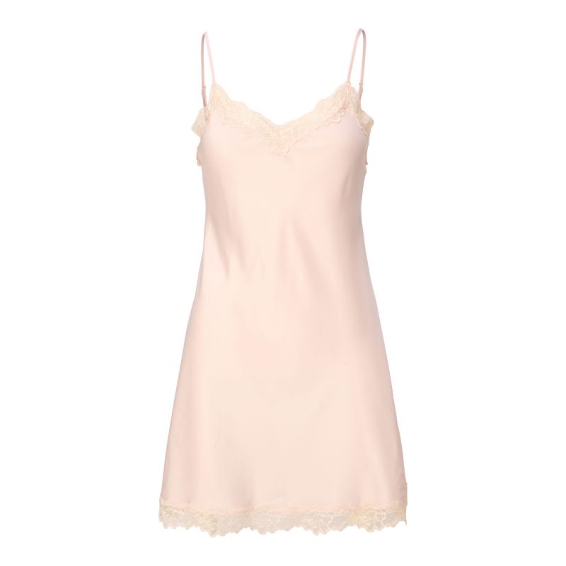Linga Dore Satin chemise DAILY Abrikoos roos M -