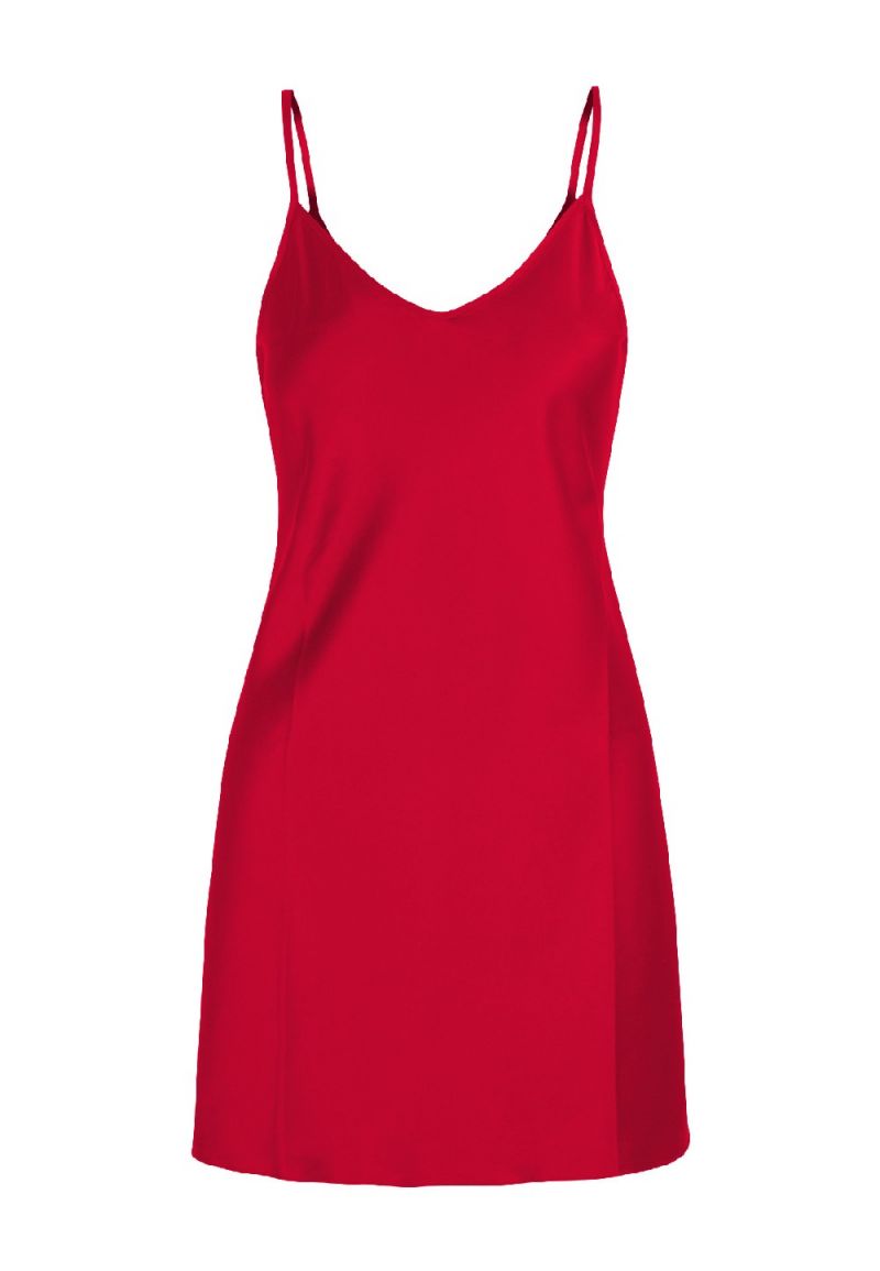 Linga Dore Satin chemise DAILY rood L -