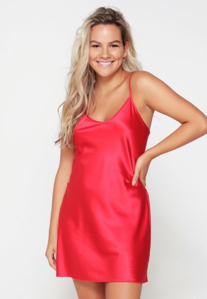 Linga Dore Satin chemise DAILY rood L -
