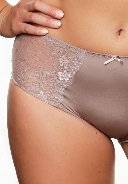 Linga Dore Slip High Waist Brief Daily Lace taupe 4xl -